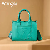 WRANGLER PAISLEY PRINT TOTE CROSSBODY BAG - TURQUOISE
