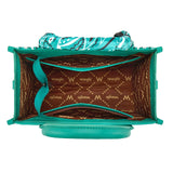 WRANGLER PAISLEY PRINT TOTE CROSSBODY BAG - TURQUOISE