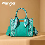 WRANGLER PAISLEY PRINT TOTE CROSSBODY BAG - TURQUOISE