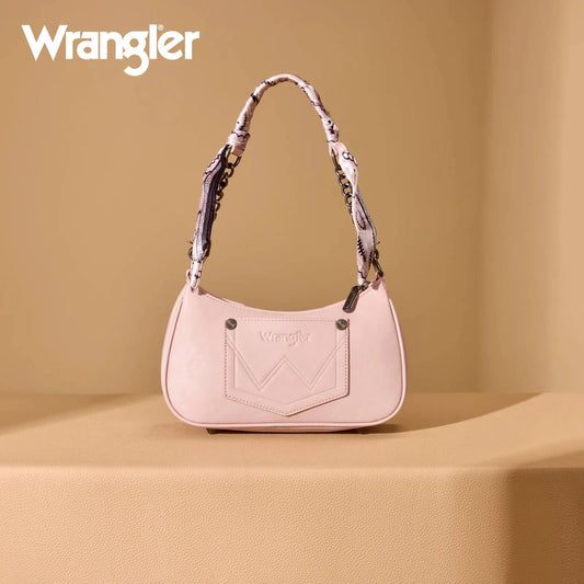 WRANGLER PAISLEY PRINT SHOULDER CROSSBODY BAG - PINK