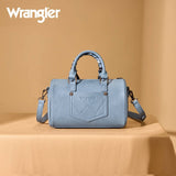 WRANGLER BANDANA PAISLEY PRINT BARREL CROSSBODY BAG - JEAN