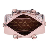 WRANGLER BANDANA PAISLEY PRINT BARREL CROSSBODY BAG - PINK