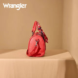 WRANGLER BANDANA PAISLEY PRINT BARREL CROSSBODY BAG - RED