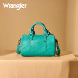 WRANGLER BANDANA PAISLEY PRINT BARREL CROSSBODY BAG - TURQUOISE