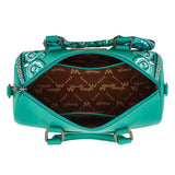 WRANGLER BANDANA PAISLEY PRINT BARREL CROSSBODY BAG - TURQUOISE