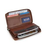 WRANGLER PAISLEY PRINT WRISTLET WALLET - BROWN