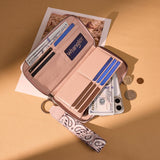 WRANGLER PAISLEY PRINT WRISTLET WALLET - PINK