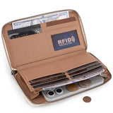 WRANGLER LEOPARD PRINT WALLET/WRISTLET - TAN LEOPARD