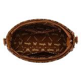 WRANGLER BROWN LEOPARD PRINT SHOULDER BAG