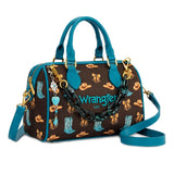 Wrangler Western Print Cowgirl Boston Bag - Coffee