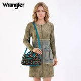 Wrangler Western Print Cowgirl Boston Bag - Coffee