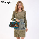 Wrangler Western Print Cowgirl Boston Bag - Coffee