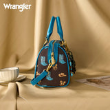 Wrangler Western Print Cowgirl Boston Bag - Coffee