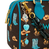 Wrangler Western Print Cowgirl Boston Bag - Coffee