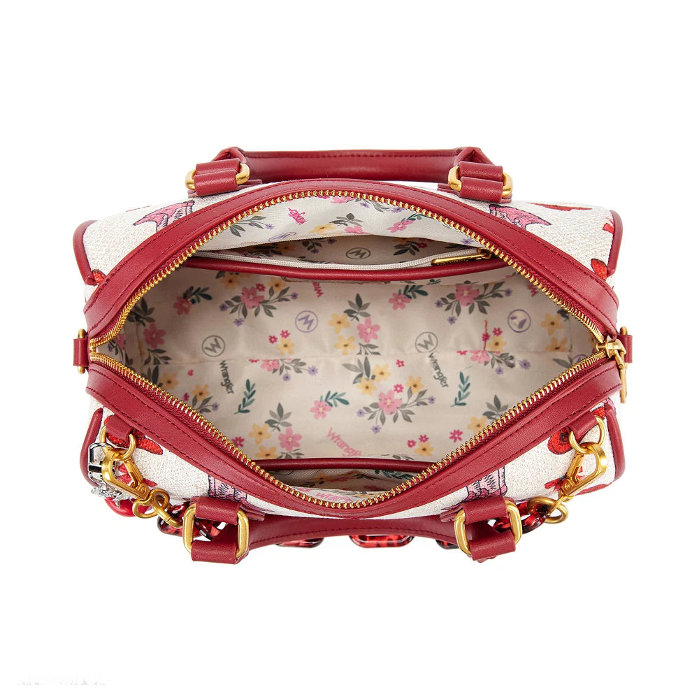 Wrangler Western Print Cowgirl Boston Bag - Pink