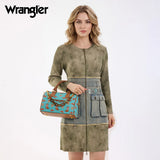 Wrangler Western Print Cowgirl Boston Bag - Turquoise