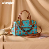 Wrangler Western Print Cowgirl Boston Bag - Turquoise