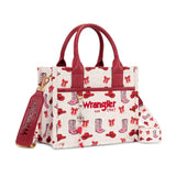 Wrangler Western Print Cowgirl Tote Bag/Crossbody - Pink