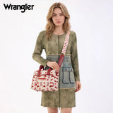 Wrangler Western Print Cowgirl Tote Bag/Crossbody - Pink