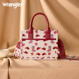 Wrangler Western Print Cowgirl Tote Bag/Crossbody - Pink