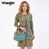 Wrangler Western Print Cowgirl Tote Bag/Crossbody - Turquoise