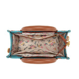 Wrangler Western Print Cowgirl Tote Bag/Crossbody - Turquoise