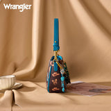 Wrangler Western Print Cowgirl Shoulder Bag - Coffee