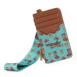 Wrangler Western Print RFID Blocking Wallet - Turquoise