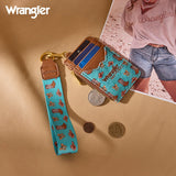 Wrangler Western Print RFID Blocking Wallet - Turquoise