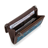 Wrangler Vintage Retro Cowboy Cool Print Wallet/Crossbody - Jean