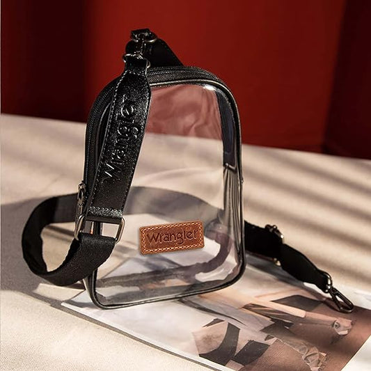 WRANGLER CLEAR SLING BAG - BLACK