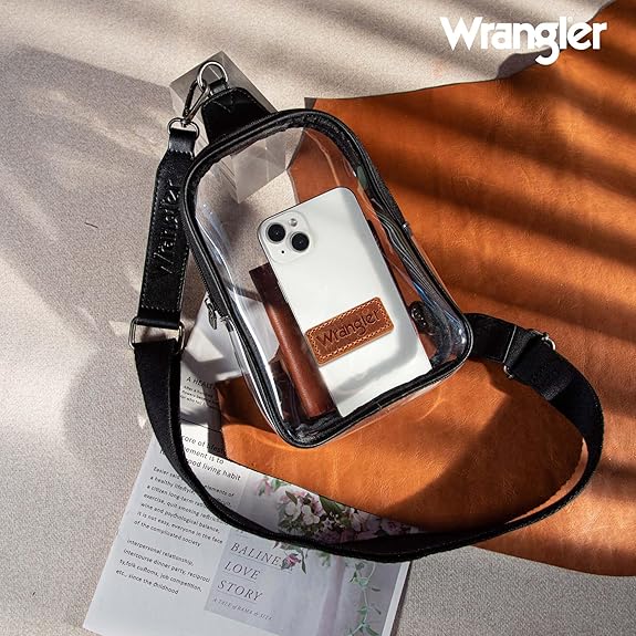 WRANGLER CLEAR SLING BAG - BLACK
