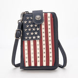 Montana West American Pride Phone Case Crossbody Wallet - Navy