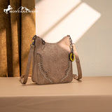 Montana West Embossed Collection Crossbody Bag - Tan