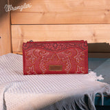 Wrangler Embroidered Bi-Fold Wallet - Red