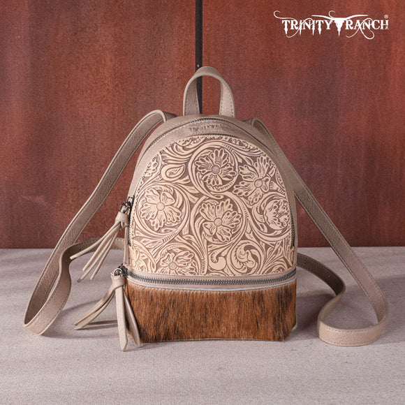 Trinity Ranch Hair-On Cowhide Collection Mini Backpack - Tan