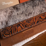 Wrangler Genuine Hair-On Cowhide Wallet/Crossbody - Brown