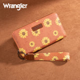 Wrangler Sunflower Print PU Leather Wallet - BROWN