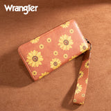 Wrangler Sunflower Print PU Leather Wallet - BROWN
