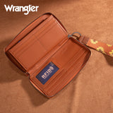 Wrangler Sunflower Print PU Leather Wallet - BROWN