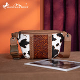 Montana West Tooled Collection Fanny Pack - Brown