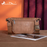 Montana West Tooled Collection Fanny Pack - Brown