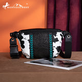 Montana West Tooled Collection Fanny Pack- Black