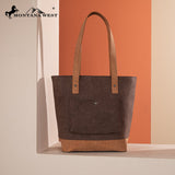 Montana West Embroidered Collection Tote - Coffee