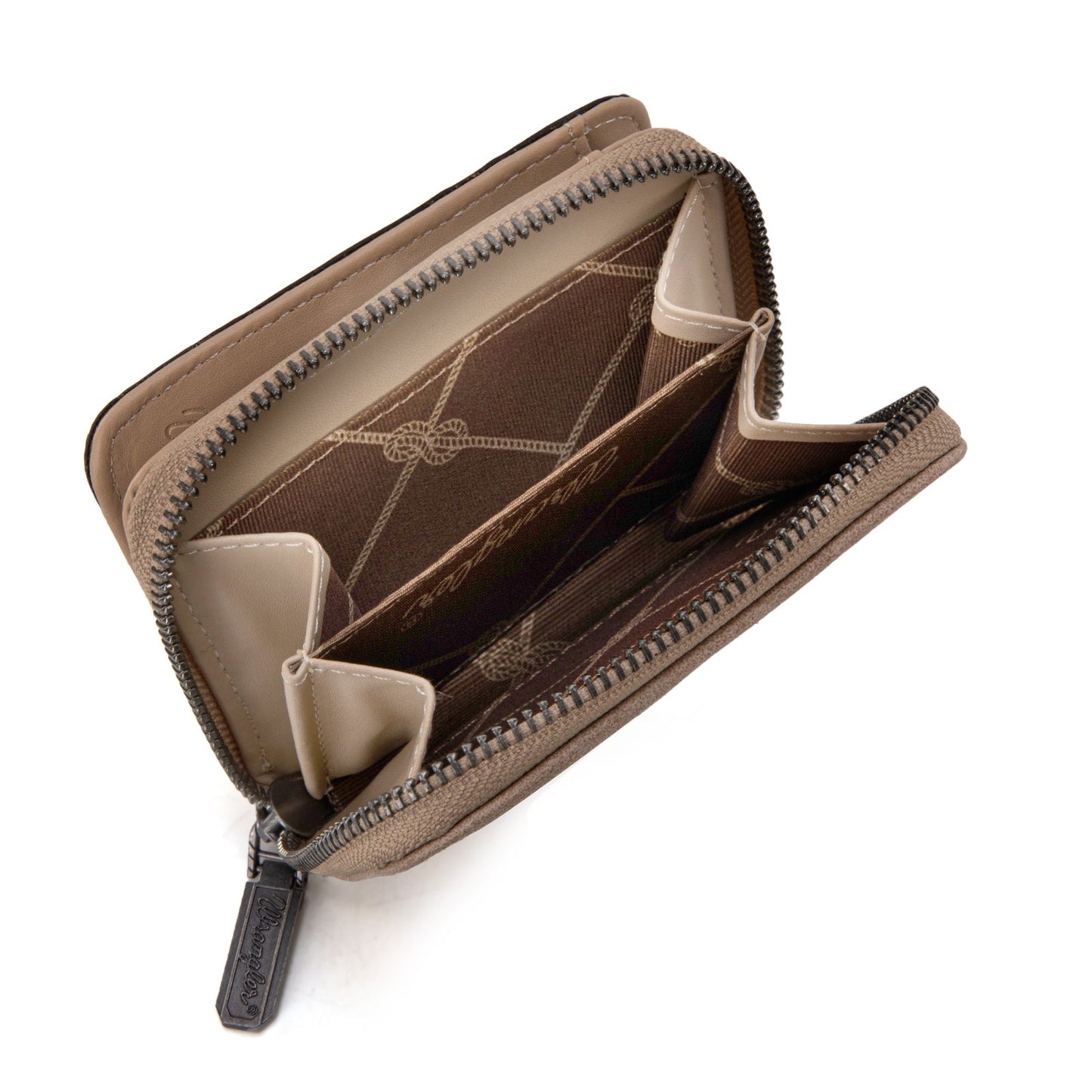 Wrangler Western Tooled Bi-Fold Wallet - Khaki