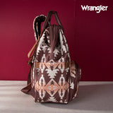 WRANGLER ALLOVER AZTEC PRINTED BACKPACK - BROWN