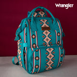 WRANGLER ALLOVER AZTEC PRINTED BACKPACK - LIGHT TURQUOISE