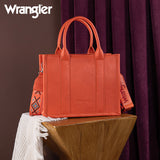 Wrangler Aztec Embroidered Mini Tote/Crossbody - ORANGE