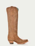CORRAL WOMEN'S SAND SUEDE EMBROIDERY TALL WESTERN BOOT - A4438