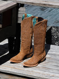 CORRAL WOMEN'S SAND SUEDE EMBROIDERY TALL WESTERN BOOT - A4438